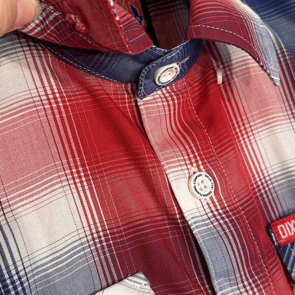 Dixxon Flannel Co All-Star Bamboo Short Sleeve Men’s Small Red White Blue Plaid - Picture 5 of 16